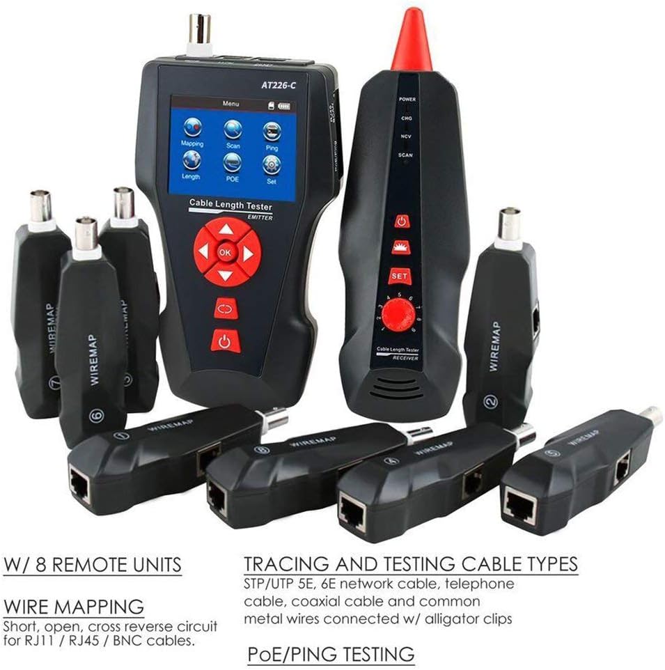 Network Cable Identifier Network Cable Tester, NF-8601W LAN Ethernet Cable Tester RJ45 UTP STP ...