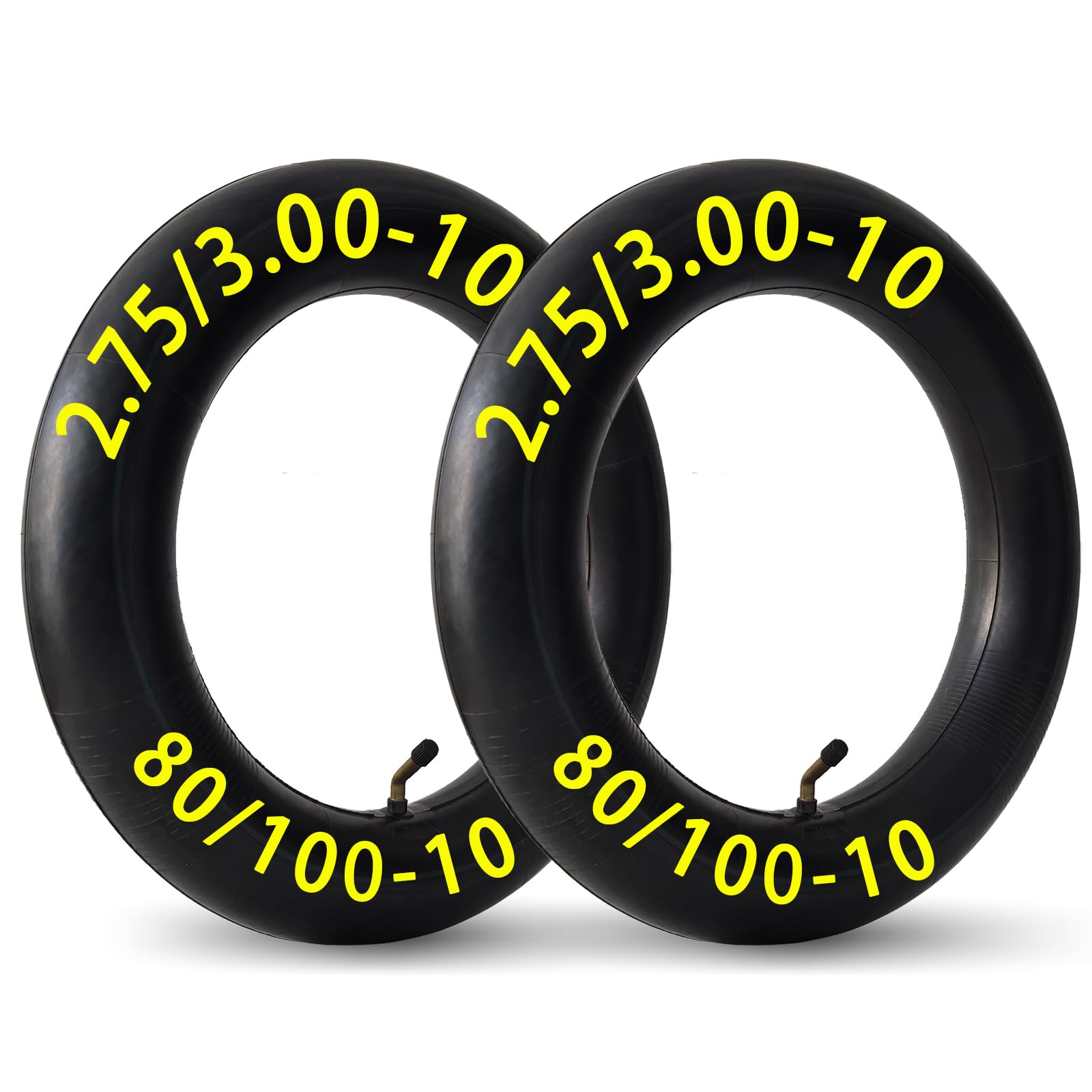 View 1 of 2-Pack 2.75/3.00-10 Dirt Bike Tube 2.75-10 3.00-10 Inner Tube 80/100-10 Replacement Tube