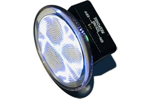 LUCKYFISH Plasma Plate Portable and Clip-on Mini Pocket Plasma Disk with Voice and Touch Response, Suitable for Party Decoration,Outdoor Activities Warning Signal and Science Gift 2.5Inch (White)