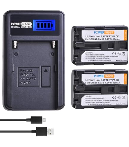 Chargeur USB LCD Pour Batteries Sony NP-77H/NP-55/NP-33 - Compatible Avec De Nombreux Caméscopes CCD Sony