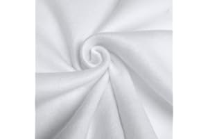 Barcelonetta | Fleece Fabric | 2 Yards | 72"X60" Inch | Polar Fleece | Soft, Anti-Pill | Throw, Blanket, Poncho, Pillow Cover, PJ Pants, Booties, Eye Mask (White, 2 Yards)