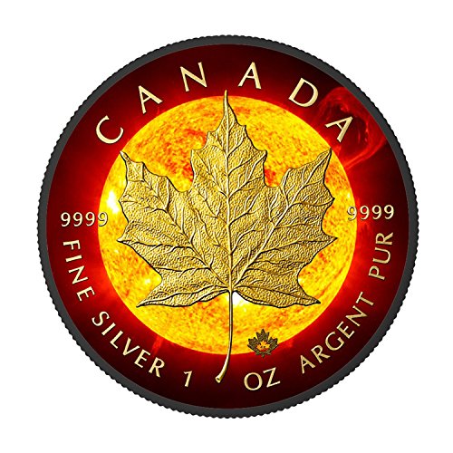 2016 Soalr Flare Canadian Maple Leaf 1oz silver coin