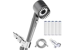 Muravai Shower Head Handheld Filtered, High Pressure 3 Spray Modes with ON/Off Switch, Power Spray for Daily Shower & Cleanin