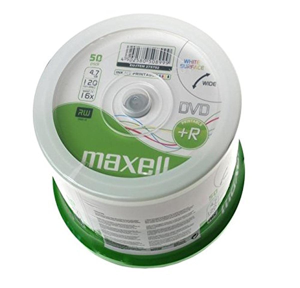 Maxell - 50 x DVD R - 4.7 GB 16x - white - spindle - storage media