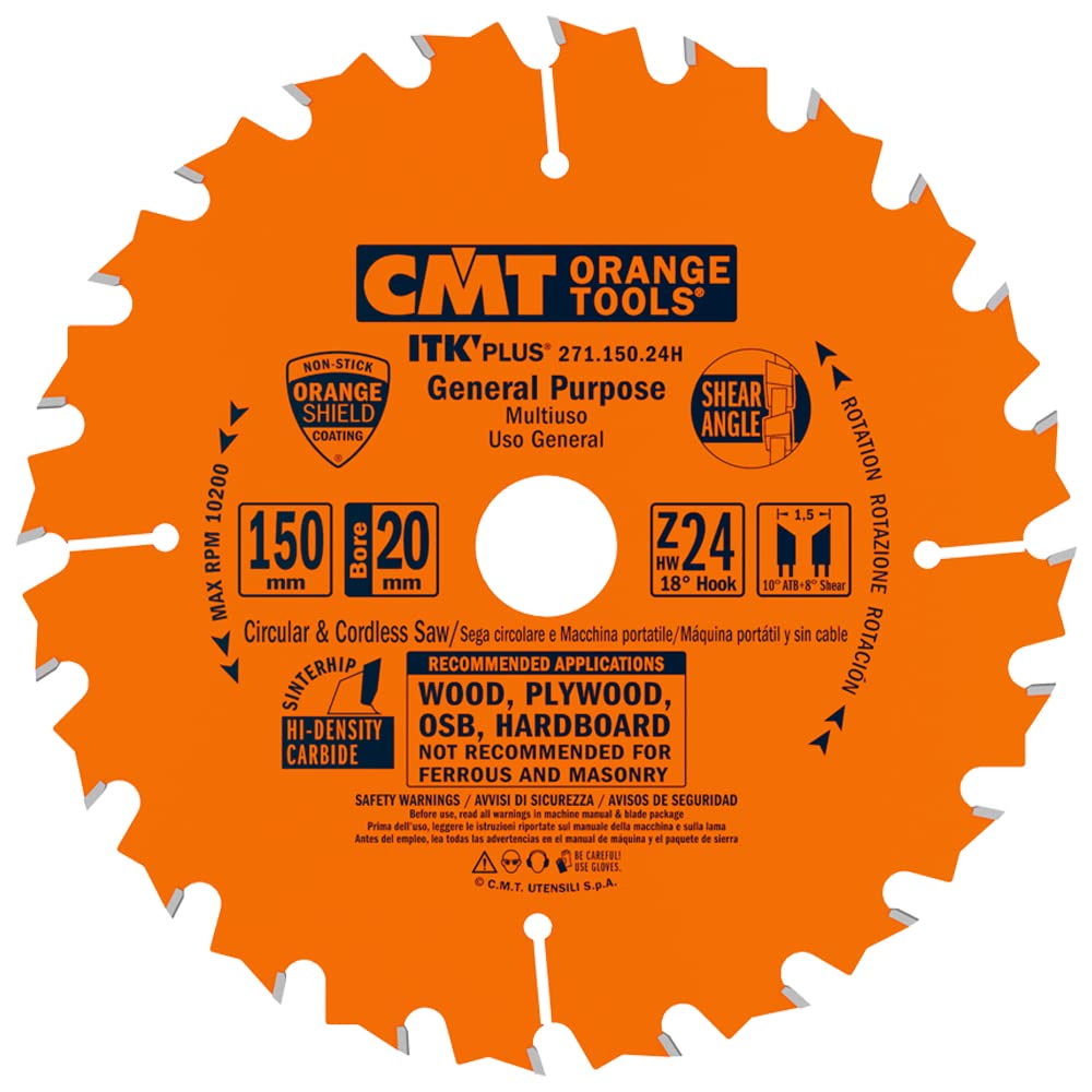 CMT 271.150.24h itk-Plus Circular Blade for Long and Flute Case Flute Case Vein Cut, Orange