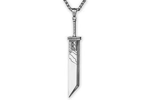 BALDUR JEWELRY Extra Large Fantasy RPG VII Remake Cloud Buster Sword Pendant Necklace