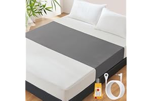 HOYSRY Grounding Sheets for All Mattress Sizes, 90% Viscose Derived from Bamboo 10% Silver Fiber Grounding Mat for Bed Grounded Sheets Earth Mat Pad for Queen Cal King Twin XL Full 104"x24" (Deep Grey)