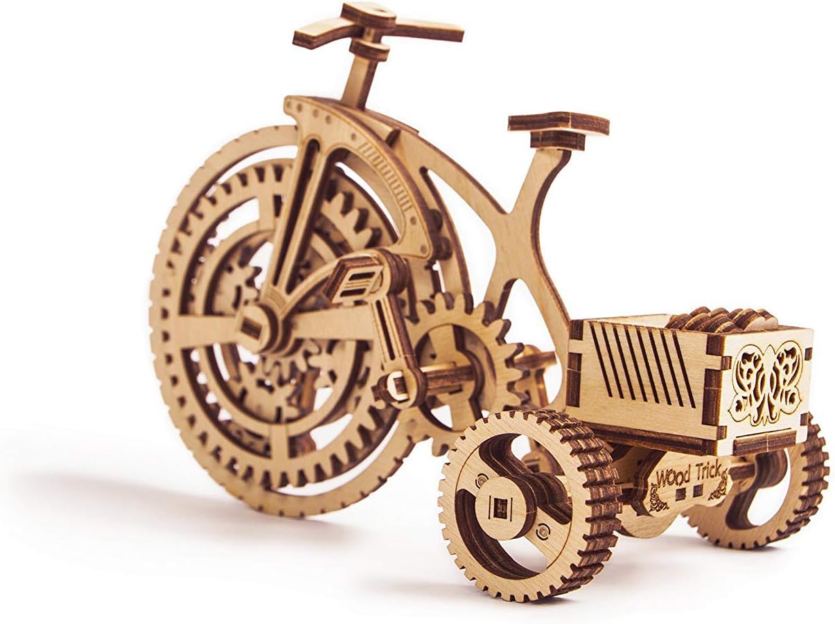 Wood Trick DIY Wooden Bicycle Toy Model, 3D Wooden Bicycle Puzzle - Bicycle Model Kit Mechanical Model to Build - 3D Wooden Puzzle - Image 5