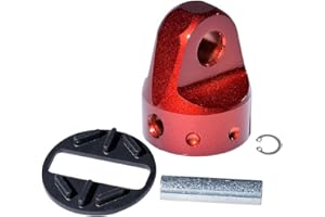 Astra Depot Red Winch Shackle with Pin Rubber Guards 30,000 LBs Fit D-Ring Soft Shackle Towing Hook Closed System Winching Op