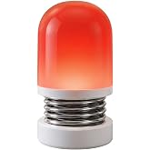 LXSINO Amber &amp; Red Night Light for Sleep Aid - Amber (1600K)/Red (625nm) - No Blue Light, Stepless Dimming, 24+ Hours Long Lasting, USB-C Rechargeable Night Light