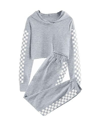 Meikulo Kids Girls Piece Outfits Crop Tops Hoodies Cute Long