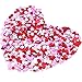 Patelai 4000 Pieces Heart Confetti Metallic Foil Red White Pink Heart Confetti for Valentine's Day Wedding Party Decor