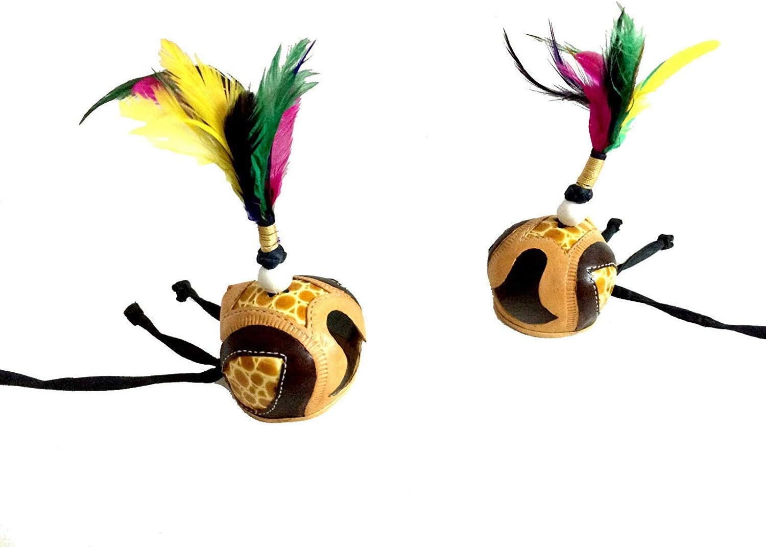 New Falconry Dutch Fancy Hood with Colourful Feather Plume