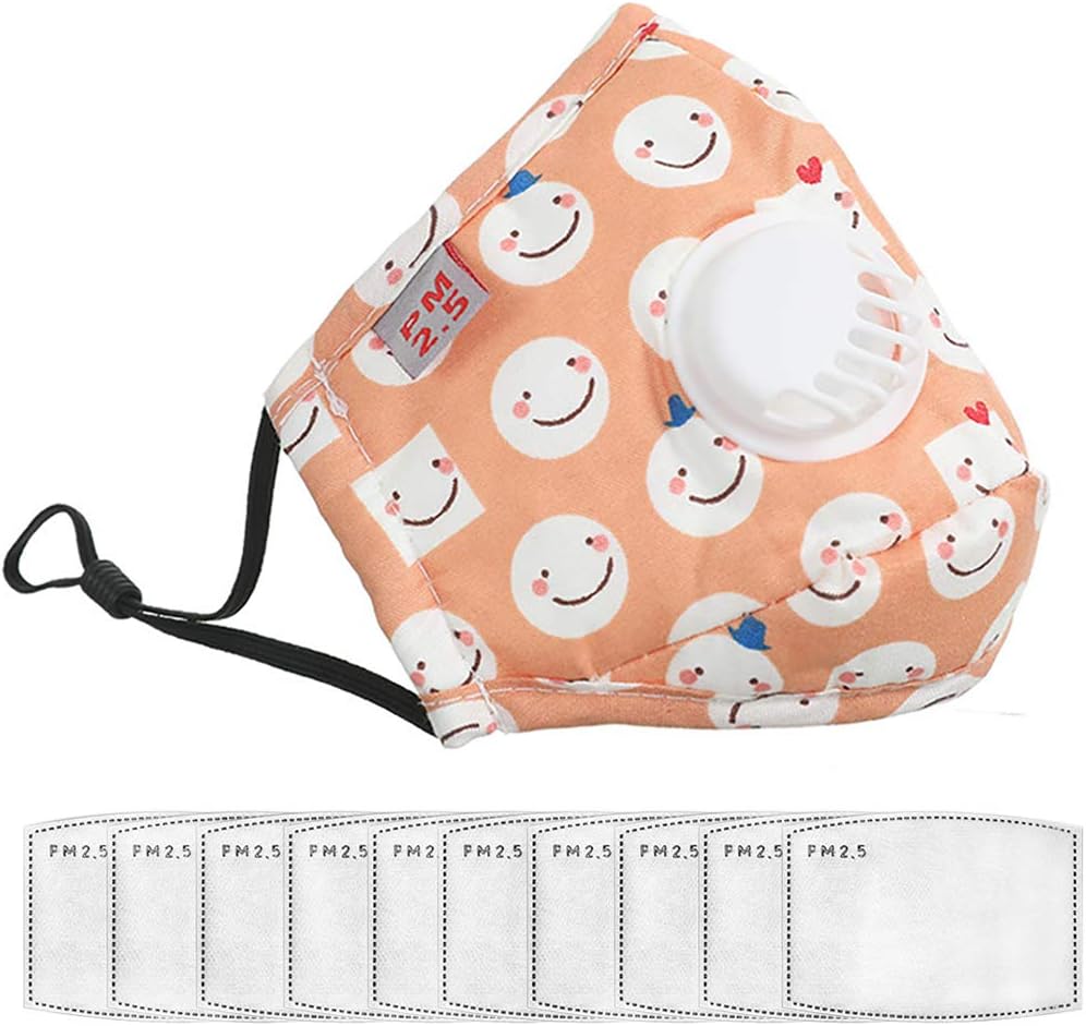 cuddty Cute Unisex Children Kids Msk Cotton Msk with 10Pcs Replaceable Pads