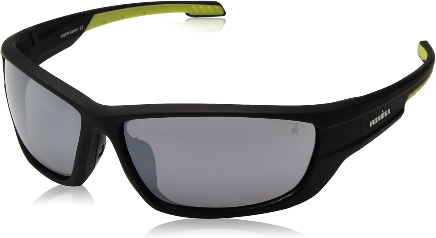Ironman Men's Immersion Wrap Sunglasses, Black, 67 mm Clothing