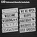 A Frame Chalkboard with Chalk Markers by HBCY Creations: 40x20 Solid Wood A-Frame Sign Whitewash Double-Sided Magentic Menu Board, Deluxe Set Includes 8 Chalk Markers, 10 Stencils, 2 Magnets