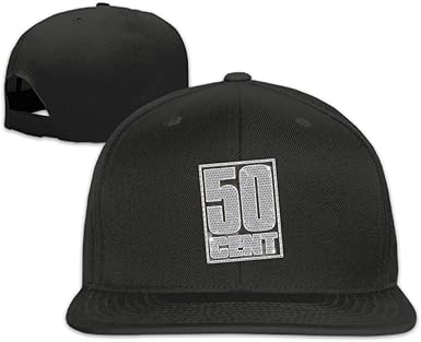 Hittings 50 Cent Flat Baseball Caps Hats Black Amazon Co Uk Clothing