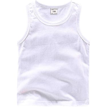 RUNQHUI - Chaleco Acanalado Para Niño Y Niña, Sin Mangas, Cuello En V