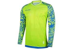 KELME Kids Padded Goalie Shirt,Youth Goalkeeper Jersey,Long Sleeve Soccer Football Training Uniform