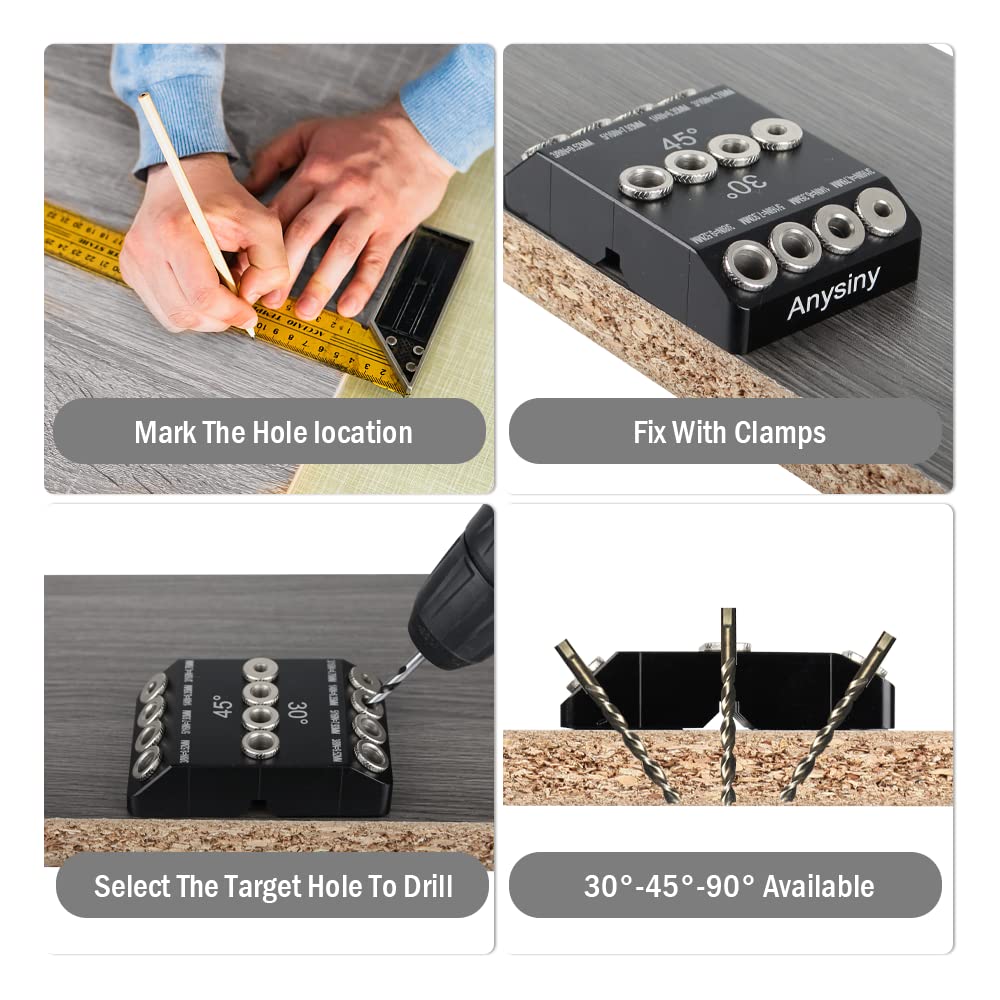 30 45 90 degree angle 4 sizes drill jig angled holes - Republic of Korea