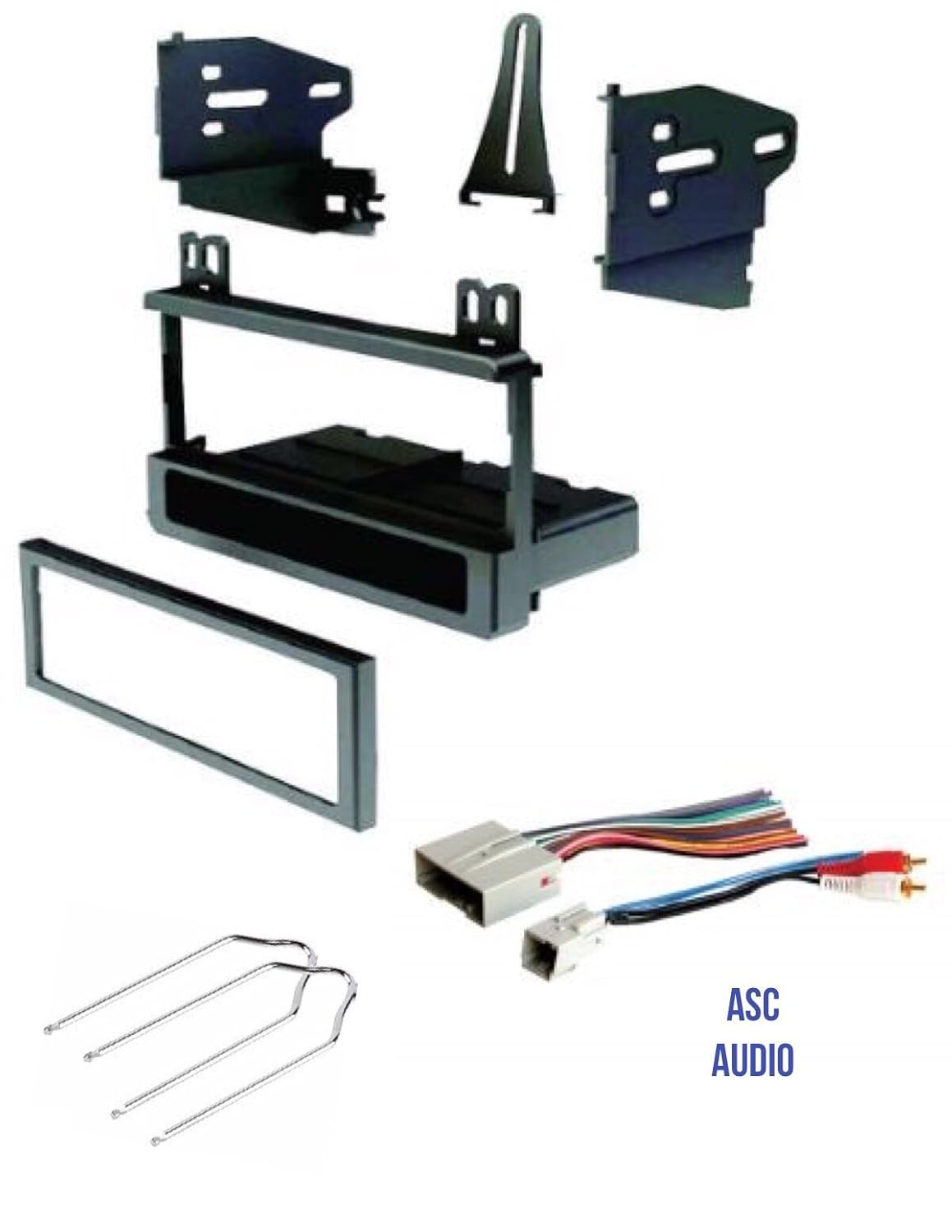 Car Stereo Install Dash Kit, Wire Harness, and Tool for Installing an Aftermarket Single Din Radio for select Ford Lincoln Mercury Vehicles - Compatible Vehicles Listed Below