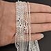 Wholesale 12 PCS Silver Plated Brass Flat Cable Chains Bulk for Jewelry Making 18-30 inches (18 Inch(2MM))