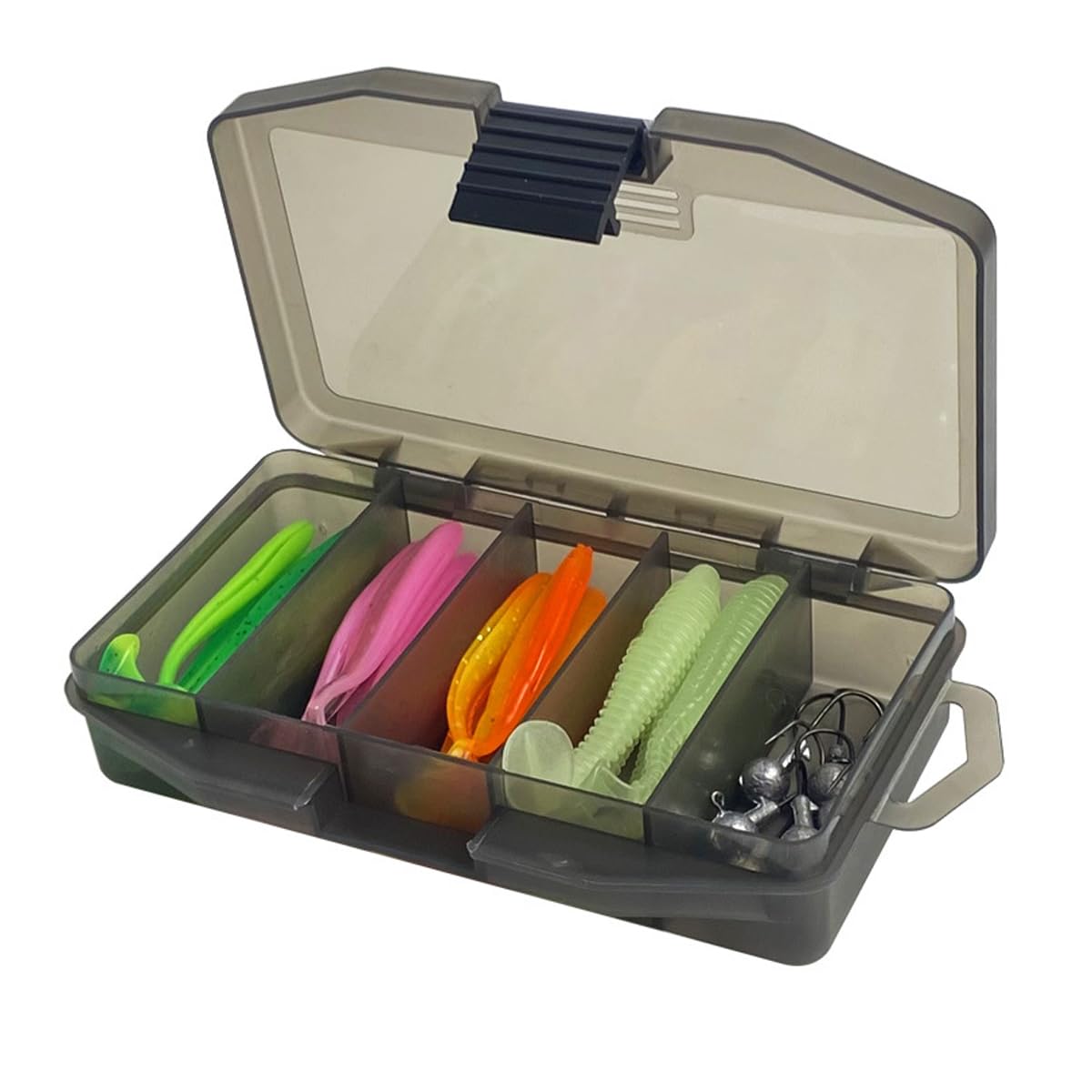 FOLANDO 6cm Soft Lures Kit, Jig Heads & Hooks, Plastic Baits for Trout & Redfish in Saltwater/Freshwater