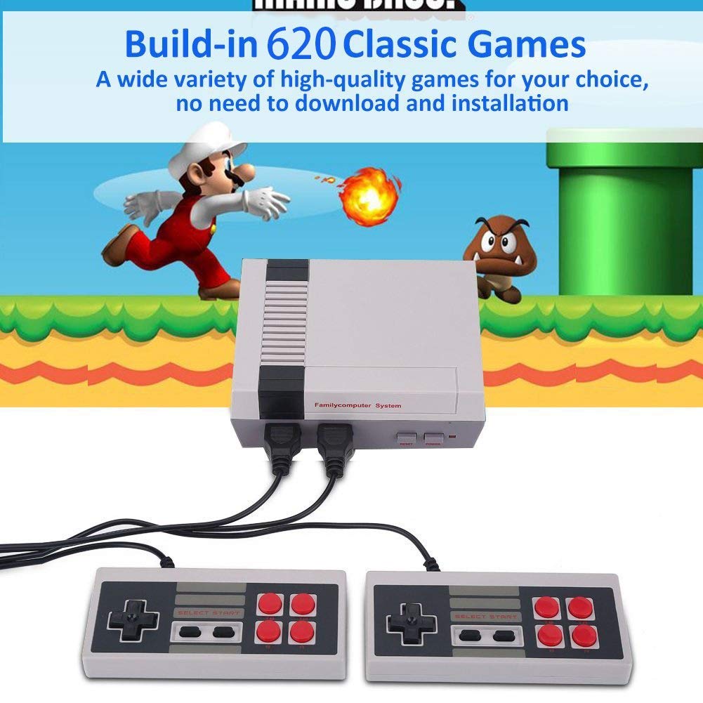 Mini Classic Game Consoles Mini Retro Game Consoles Built-in 620 Games Video Games Handheld Game Player （AV Out Cable 8-Bit） Bring You Happy Childhood Memories: Video Games