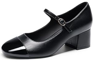 DREAM PAIRS Women's Mary Jane Dress Shoes Low Block Heels Pumps Comfortable Round Toe Work Wedding Shoes