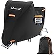 Motorcycle Cover Waterproof Outdoor,420D Universal Cover Motorcycle，All Season Protection,with License Plate Window, 4 Reflective Strips, Lock-Holes,Storage Bag(XL - 82" X 37" X 50")