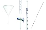 Eisco 3pc Lab Burette Starter Set - Includes 50mL