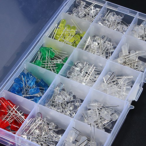 Elfeland 300pcs 5mm led light emitting diode yellow red…