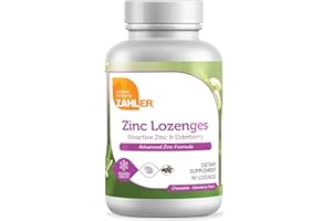 Zahler Elderberry Zinc Lozenges for Adults & Kids - Delicious Chewable Zinc & Sambucus Elderberry Lozenges for Immune Support - Kosher, Made in USA - Zinc Supplements for Men & Women (90 Count)