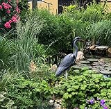 Unibos NATURAL Looking Heron Bird Decoy Deterrent Garden Ponds 78CM view 3