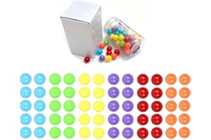 Witlans 60pcs Chinese Checker Game Replacement Balls,6 Solid Color 14mm Acrylic Marbles for Marble Run, Aggravation Traditional Games