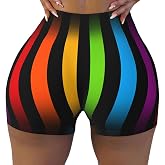 RISOIU Women's Workout Biker Shorts High Waist Stretch Athletic Gym Shorts | Yoga Hot Pants Active Legging for Running Hiking