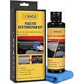 LOCBONDSO Plastic Restorer for Cars, Black Trim Restorer, Back to Black Plastic Restorer for Car Interior, Vinyl, Rubber, Plastic 150ml /5 fl oz