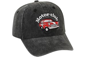 Besforta Classic Vintage Car Embroidery Baseball Caps for Toddler Boys Girls Washed Cotton Retro Adjustable Summer Sun Hat