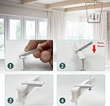 Segnayen Bendable 20ft Bay Window Curtain Track White Heavy Duty PVC view 6