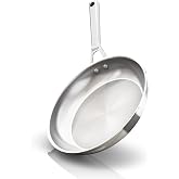 Ninja&reg; EverClad 10.25" Fry Pan, Tri-Ply, Stainless, C90026 | Tri-ply: 18/10 stainless, pure aluminum core. No warping, hot spots. All stovetops &amp; induction compatible. Oven safe to 600&deg;F