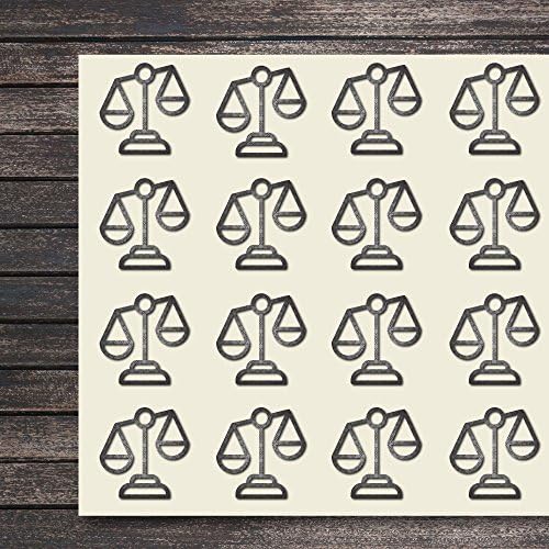 Justice Scale Legal Law Court Craft Stickers, 44 Stickers at 1.5 Inches, Great Shapes for Scrapbook, Party, Seals, DIY Projects, Item 610442