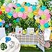 Whaline 123Pcs Tropical Hawaii Balloon Arch Garland Kit with Tying Tool Luau Party Decor with Palm Leaves Multicolor Latex Confetti Balloons for Summer Flamingo Moana Beach Birthday Party Supplies