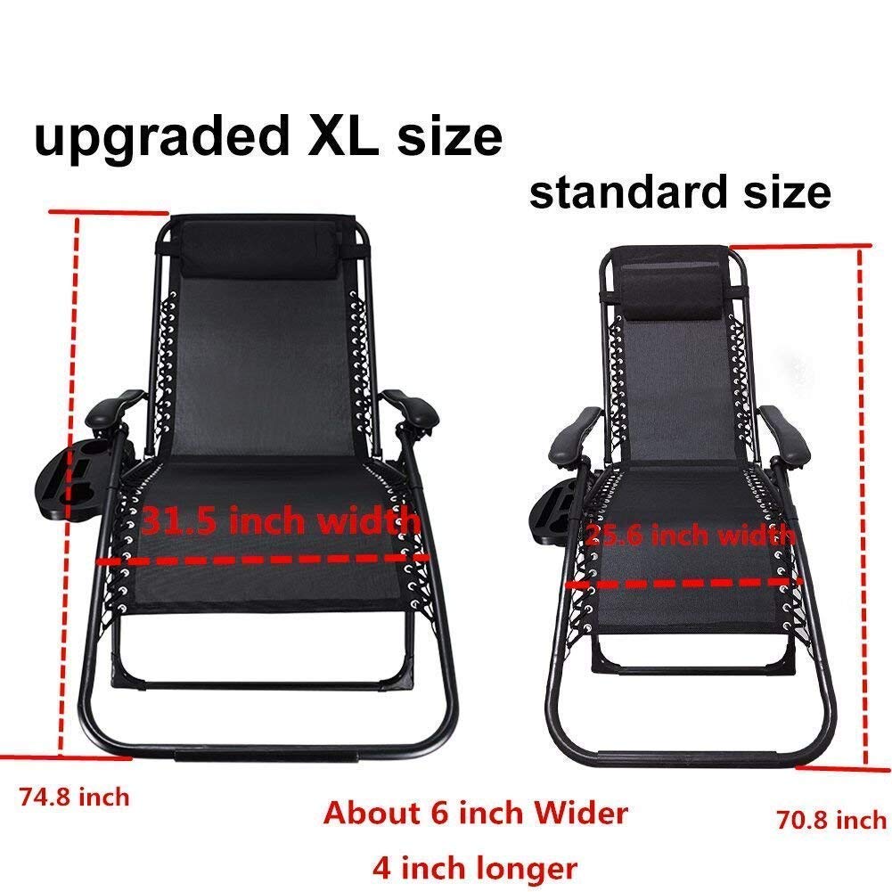 Supports 400 Lbs Oversized Patio Lounge Chair Comfortable Outdoor Camping Beach Chair Recliners With Cup Holder Heavy Duty Zero Gravity Chair Xl Patio Furniture Accessories Patio Seating Rayvoltbike Com