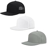Qlauca Quick Dry Baseball Cap Flat Brim Snapback Hat Sun and Rain Protection Golf Hat for Men Women