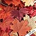 smylls 200pcs Artificial Autumn Maple Leaves, Assorted Colors for Halloween, Fall Weddings & Autumn Parties Decoration (One Size, 4 Assorted Colors)