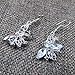 Yuhuan Women Alloy and Crystal Butterfly Necklace and Earring Set Color (Silver)