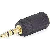 Monoprice 107126 Adaptador estéreo de 0.138 in a conector estéreo de 0.098 in, chapado en oro