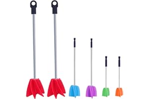 WAQONUY 4 PCS Silicone Resin Mixer Paddles for Drill, Epoxy Mixer Attachment for Drill, Paint Mixer/Paint Stirrer for Mixing Resin, Epoxy, Silicone Molds (3-Size)