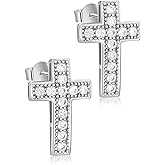 WORFAJEW Moissanite Earrings for Men, Lab Diamond Cluster Studs Sterling Silver 18K Gold Plated Hypoallergenic Iced Out Big Hip Hop Earring Square Push Back with VVS1 GRA Certified 8/9/10MM