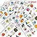 144 PCS Halloween Temporary Tattoos, Waterproof Pumpkin Tattoos Stickers for Kids Children Party Favors, 72 Patterns Multicolor